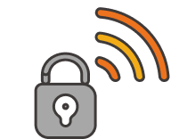 高速＆安定のWiFi回線イラスト