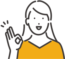 OKポーズをしている女性イラスト