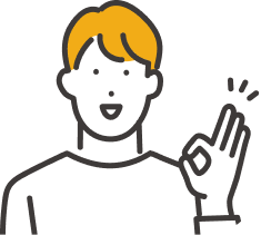 OKポーズをしている男性イラスト