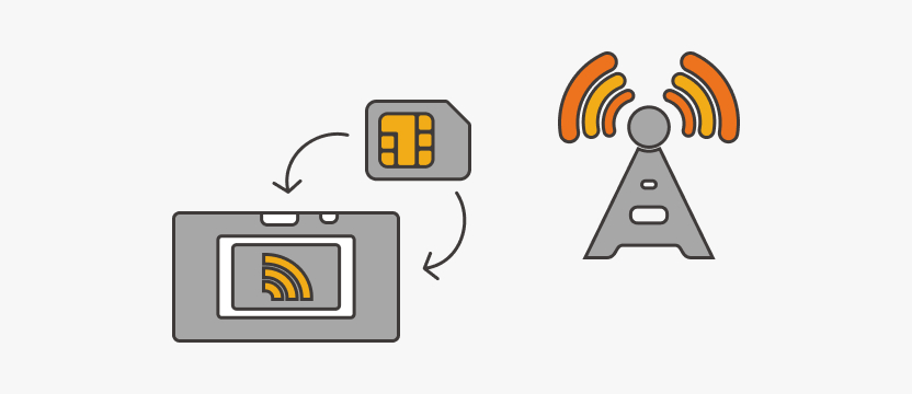 従来のWiFiルーターイラスト