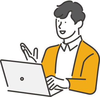 話をしている男性