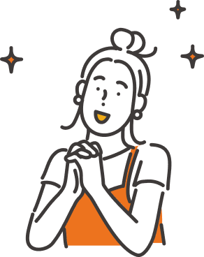 嬉しそうな女性イラスト